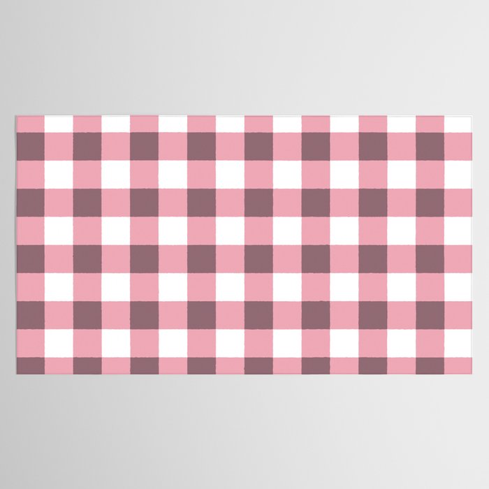 Dusty Pink Gingham Check Tablecloth Gallery Image 2