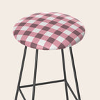 Dusty Pink Gingham Check Stool Gallery Image 2