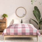 Dusty Pink Gingham Check Comforter Gallery Image 3