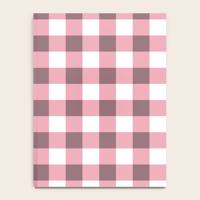 Dusty Pink Gingham Check Notebook Gallery Image 4