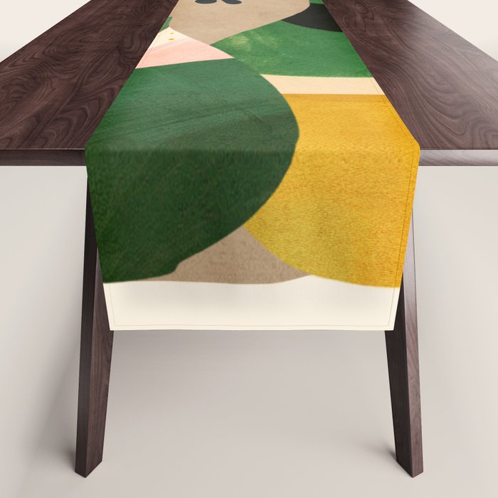 Modern Abstract Vases with Plant 1 Table Runner Gallery Image 1