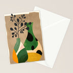 Modern Abstract Vases with Plant 1 Stationery Card Gallery Image 2