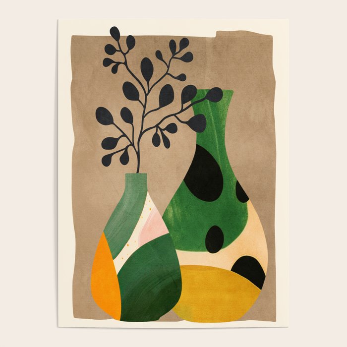 Modern Abstract Vases with Plant 1 Poster Gallery Image 4