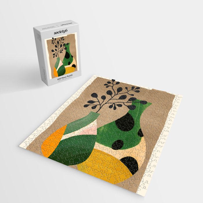 Modern Abstract Vases with Plant 1 Jigsaw Puzzle Gallery Image 2