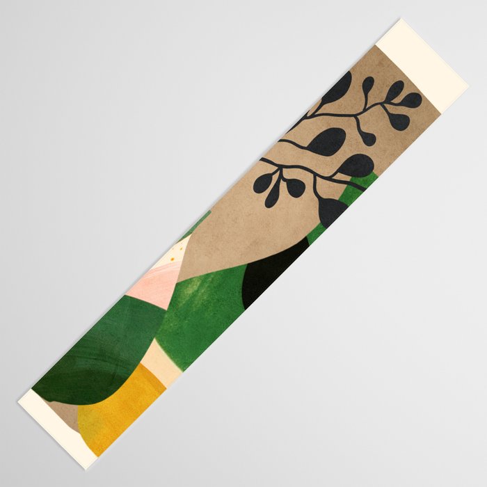 Modern Abstract Vases with Plant 1 Table Runner Gallery Image 3