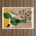 Modern Abstract Vases with Plant 1 Outdoor Rug Gallery Image 1
