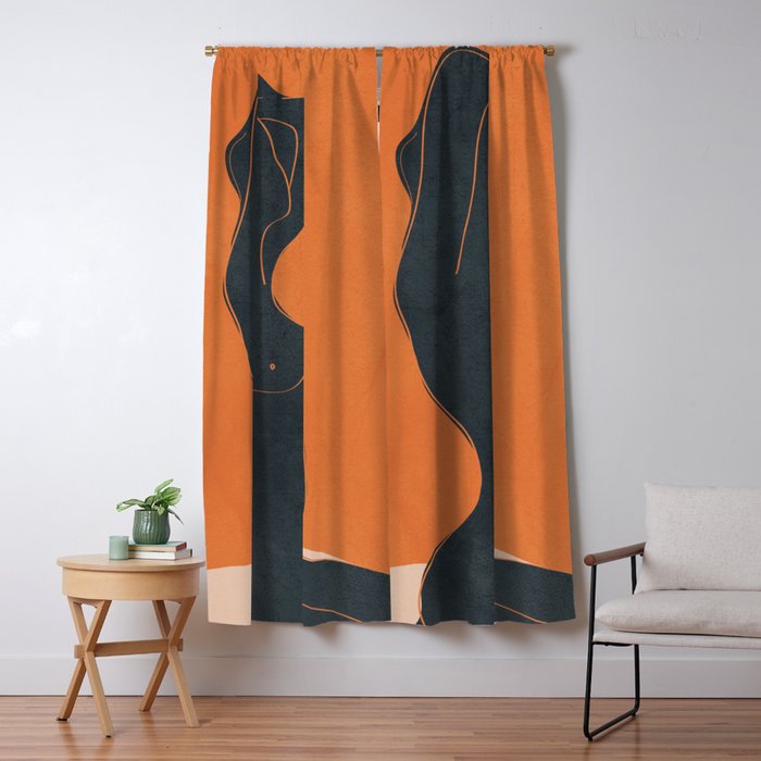 Abstract Nude IV Window Curtain Gallery Image 1