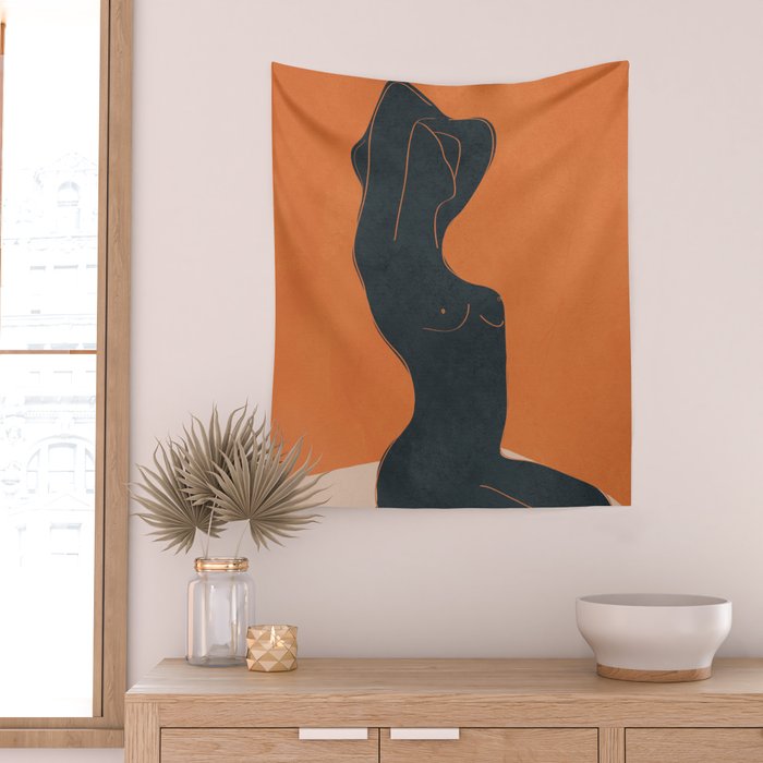 Abstract Nude IV Wall Tapestry Gallery Image 2