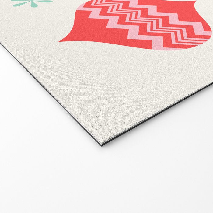 Retro Christmas Card Theme - Plain White Welcome Mat Gallery Image 2