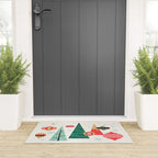 Retro Christmas Card Theme - Plain White Welcome Mat Gallery Image 3
