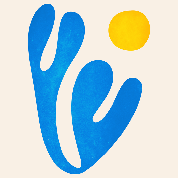 Blue Leaf & Sun: Matisse Paper Cutouts I Coffee Mug Gallery Image 2