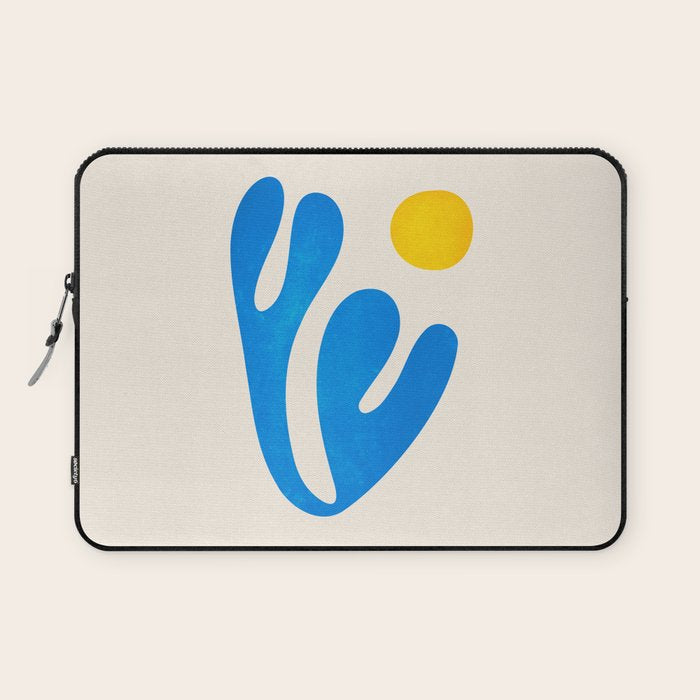 Blue Leaf & Sun: Matisse Paper Cutouts I Laptop Sleeve Gallery Image 1