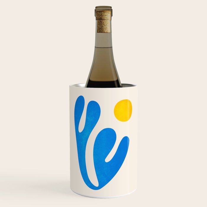 Blue Leaf & Sun: Matisse Paper Cutouts I Wine Chiller Gallery Image 1