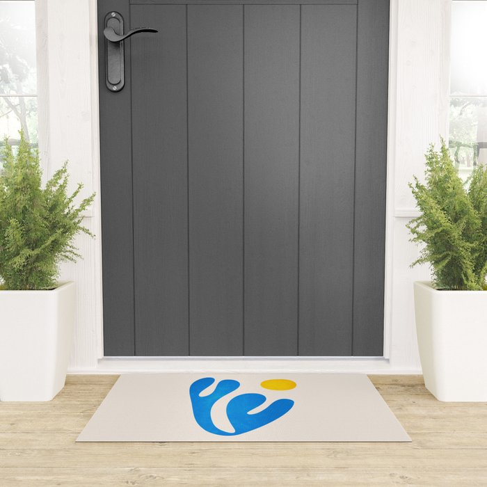 Blue Leaf & Sun: Matisse Paper Cutouts I Welcome Mat Gallery Image 3