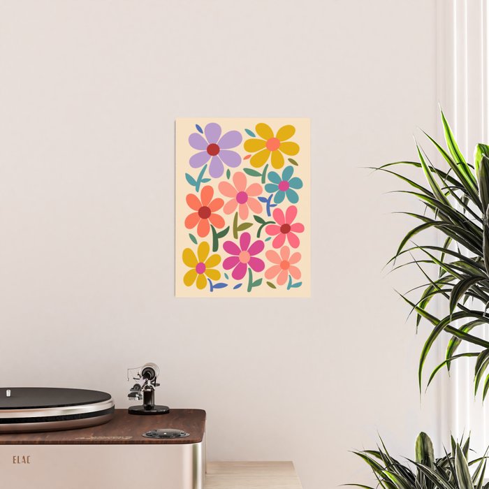 Botanical Garden -Colorful Daisy Bloom Poster Gallery Image 2