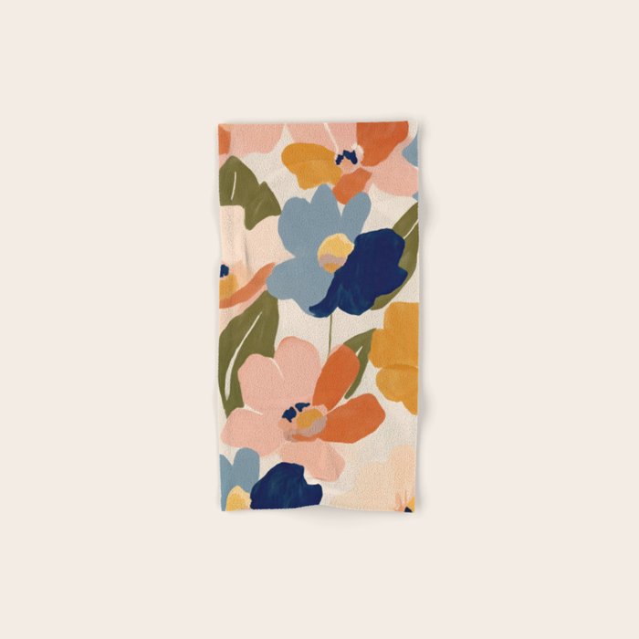Soft Abstract Floral Garden II Bath Towel Gallery Image 1