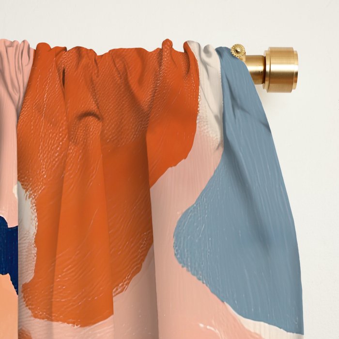 Soft Abstract Floral Garden II Window Curtain Gallery Image 2