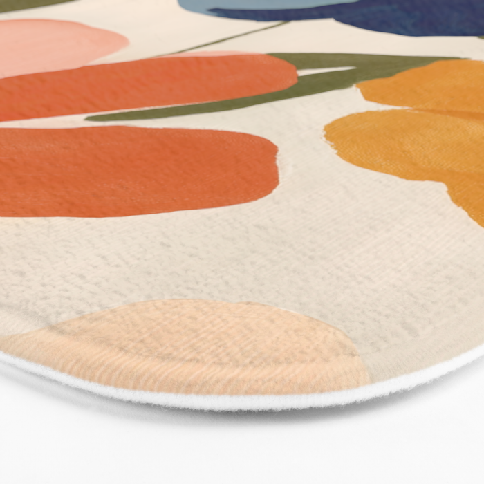 Soft Abstract Floral Garden II Bath Mat Gallery Image 3