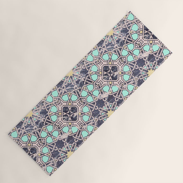 Mosaic moroccan tile B Yoga Mat Gallery Image 1