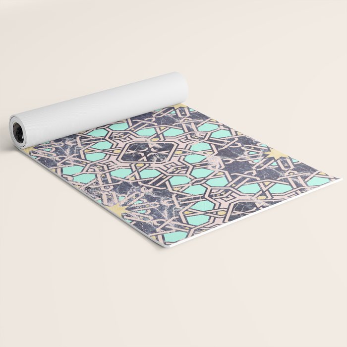 Mosaic moroccan tile B Yoga Mat Gallery Image 2
