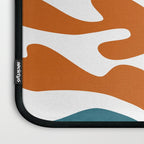 Modern Leaf Abstract Orange and Teal Laptop Sleeve Gallery Image 3