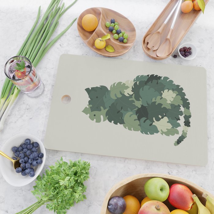 Cat Plants: Meowstera Cutting Board Gallery Image 2