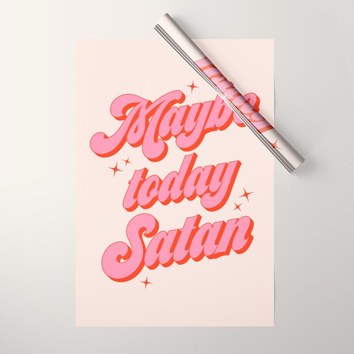 Maybe today Satan? Wrapping Paper Gallery Image 1