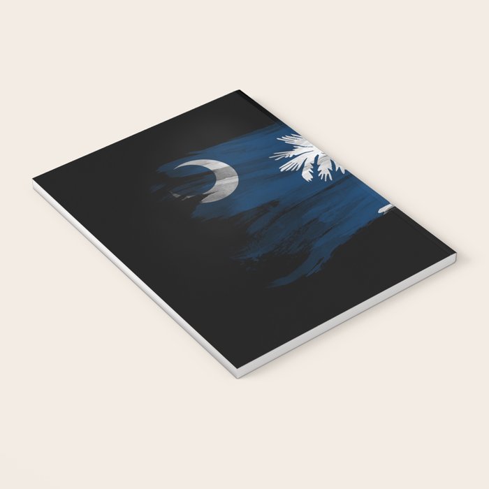South Carolina state flag brush stroke, South Carolina flag background Notebook Gallery Image 3