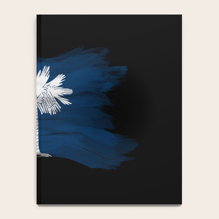 South Carolina state flag brush stroke, South Carolina flag background Notebook Gallery Image 4