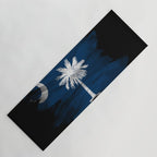 South Carolina state flag brush stroke, South Carolina flag background Yoga Mat Gallery Image 1