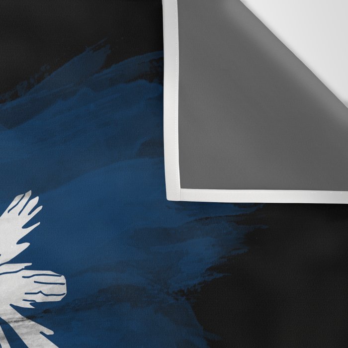 South Carolina state flag brush stroke, South Carolina flag background Wall Tapestry Gallery Image 3