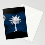 South Carolina state flag brush stroke, South Carolina flag background Stationery Card Gallery Image 2