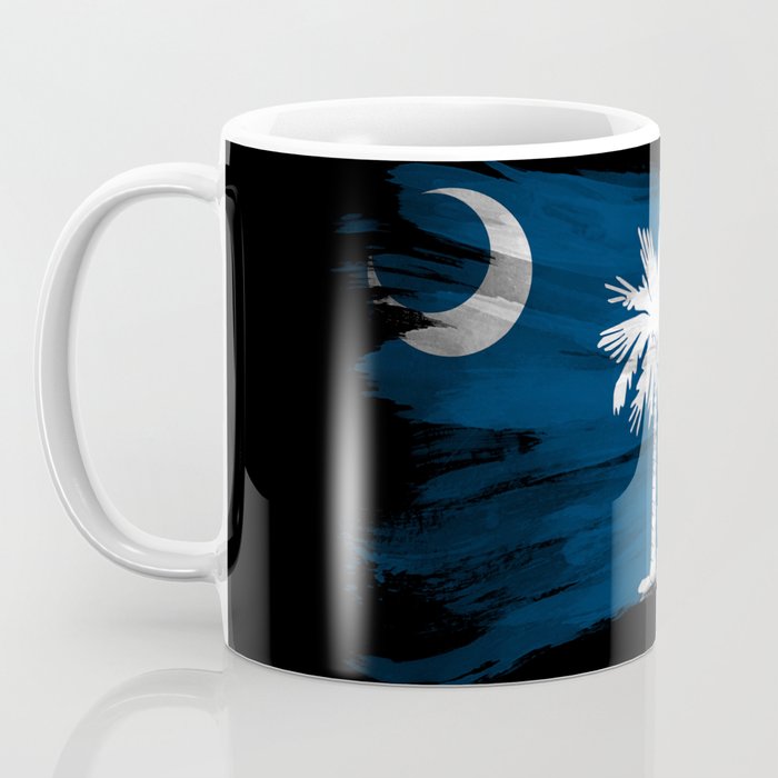 South Carolina state flag brush stroke, South Carolina flag background Coffee Mug Gallery Image 3