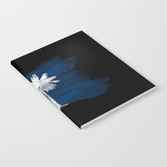 South Carolina state flag brush stroke, South Carolina flag background Notebook Gallery Image 2