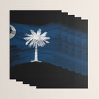 South Carolina state flag brush stroke, South Carolina flag background Wrapping Paper Gallery Image 3