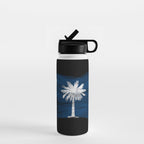 South Carolina state flag brush stroke, South Carolina flag background Water Bottle Gallery Image 1