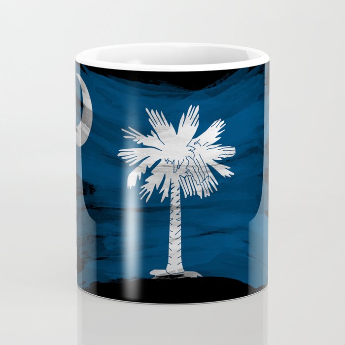South Carolina state flag brush stroke, South Carolina flag background Coffee Mug Gallery Image 4