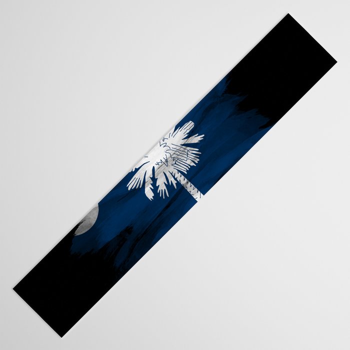 South Carolina state flag brush stroke, South Carolina flag background Table Runner Gallery Image 3