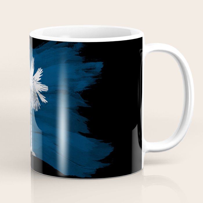 South Carolina state flag brush stroke, South Carolina flag background Coffee Mug Gallery Image 1
