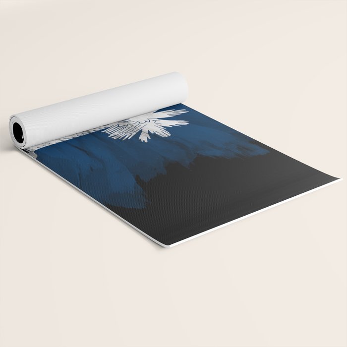South Carolina state flag brush stroke, South Carolina flag background Yoga Mat Gallery Image 2