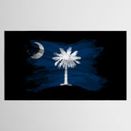 South Carolina state flag brush stroke, South Carolina flag background Tablecloth Gallery Image 2