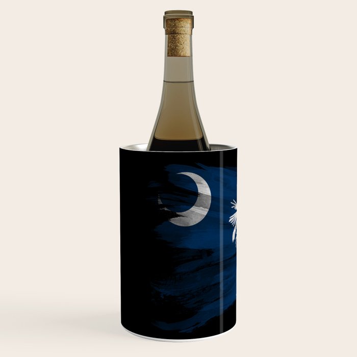 South Carolina state flag brush stroke, South Carolina flag background Wine Chiller Gallery Image 2