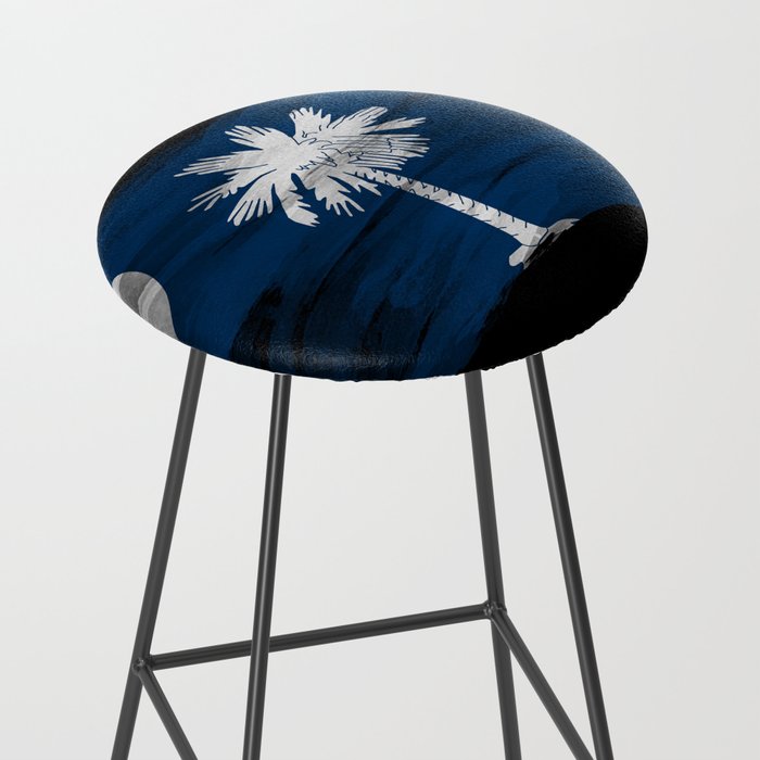 South Carolina state flag brush stroke, South Carolina flag background Stool Gallery Image 2
