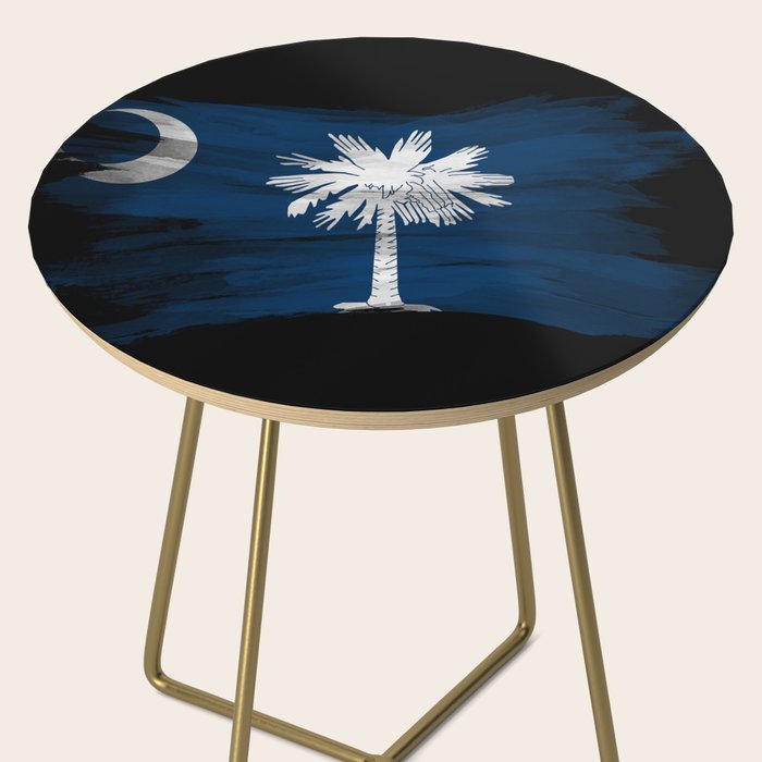 South Carolina state flag brush stroke, South Carolina flag background Side Table Gallery Image 2