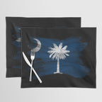 South Carolina state flag brush stroke, South Carolina flag background Placemat Gallery Image 1