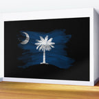 South Carolina state flag brush stroke, South Carolina flag background Wall Mural Gallery Image 2