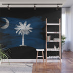 South Carolina state flag brush stroke, South Carolina flag background Wall Mural Gallery Image 1