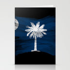 South Carolina state flag brush stroke, South Carolina flag background Stationery Card Gallery Image 2