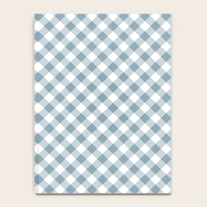 Countryside Bloom Cottage Mist Blue Gingham Notebook Gallery Image 4