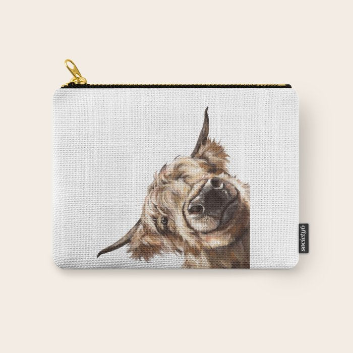 Sneaky Highland Cow Carry All Pouch Gallery Image 1